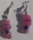 Pink Stained Glass Earrings